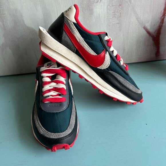 Nike LD Waffle Sacai Undercover Sneaker Midnight Spruce University Red Size 6 main image 16